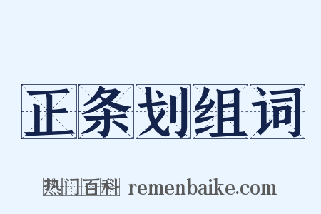 正条划组词是什么意思的图片